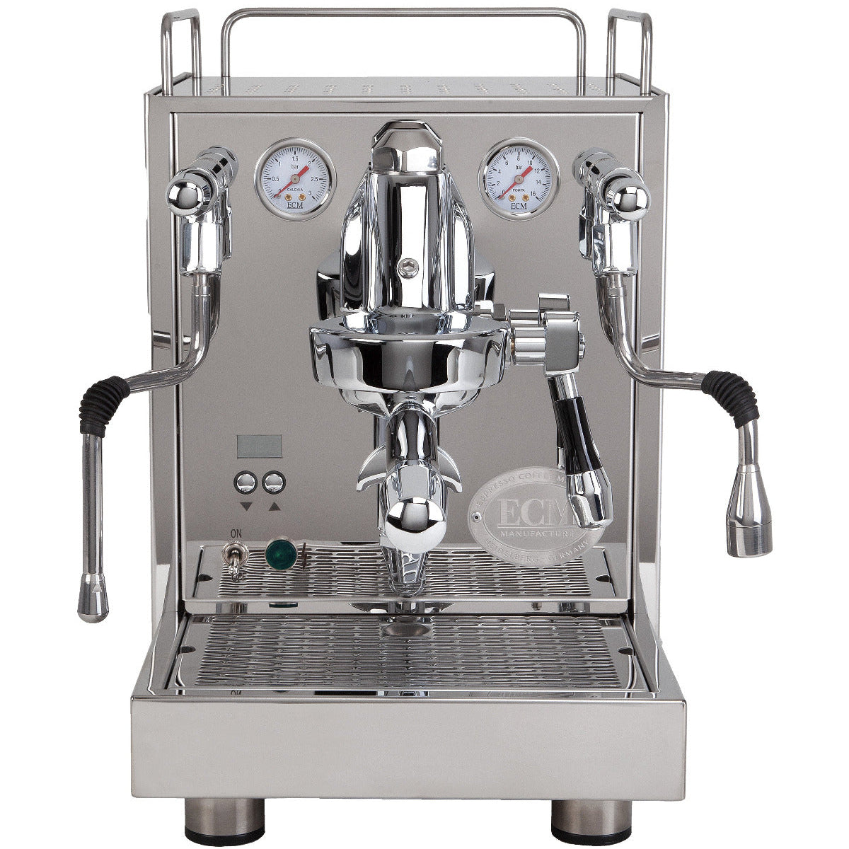 ecm mechanika max espresso machine silver front view 82295 / CM100008-00