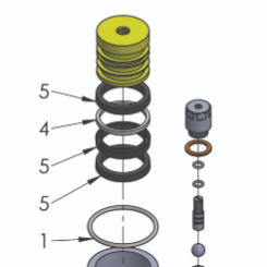Exploded View Gasket Teflon Piston P1012.2 / EM100104-00