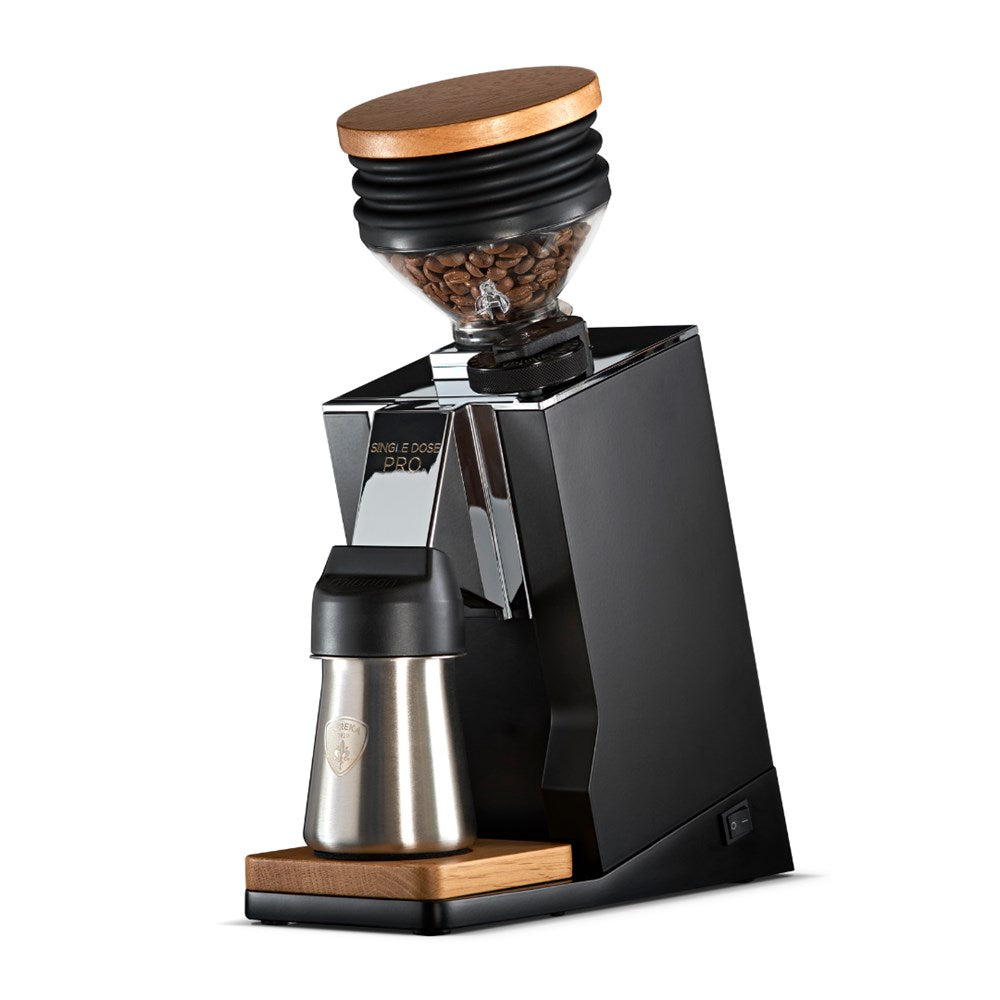 eureka single dose pro matt black coffee grinder