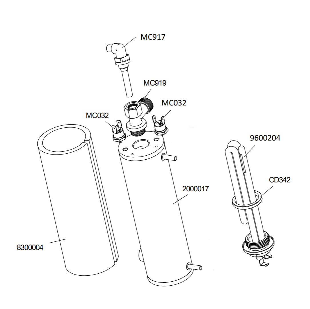 parts iagram lelit biance pl162 brew boiler