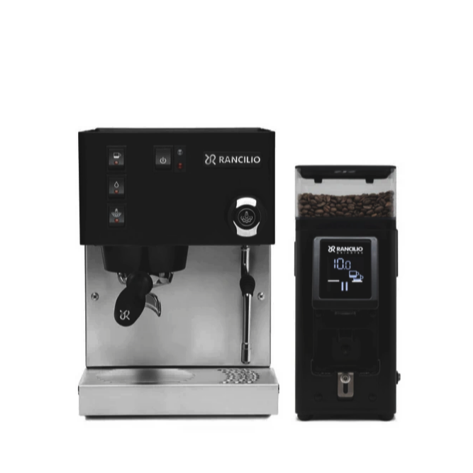 rancilio silvia pro x and stile grinder combo deal, buy together and save.