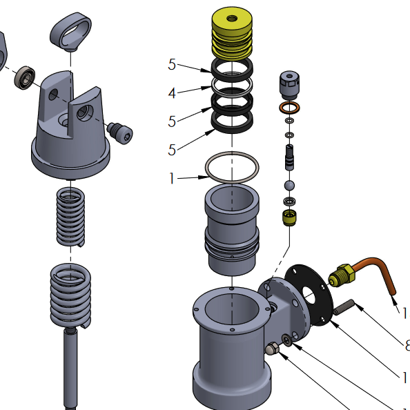 profitec pro 800 exploded diagram of part number P1012.3