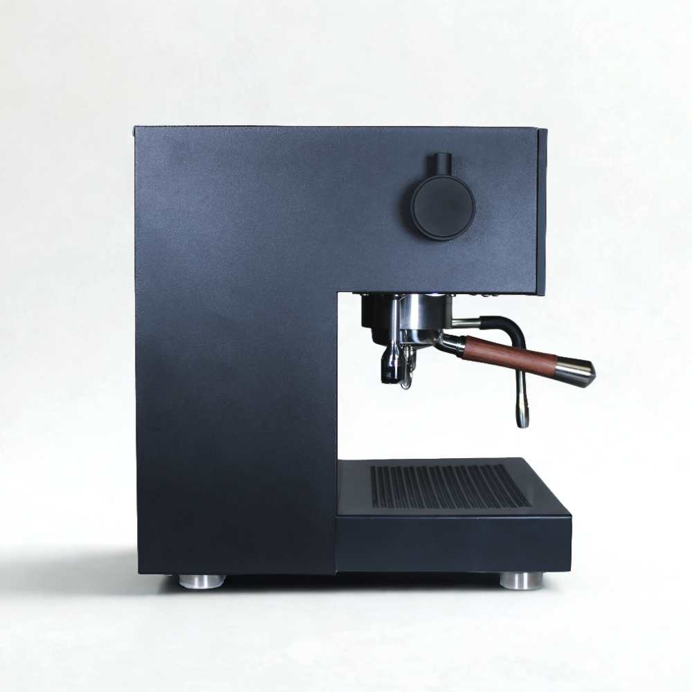 Arkel coast black espresso machine side of machine