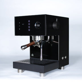 Arkel tide black espresso machine corner view