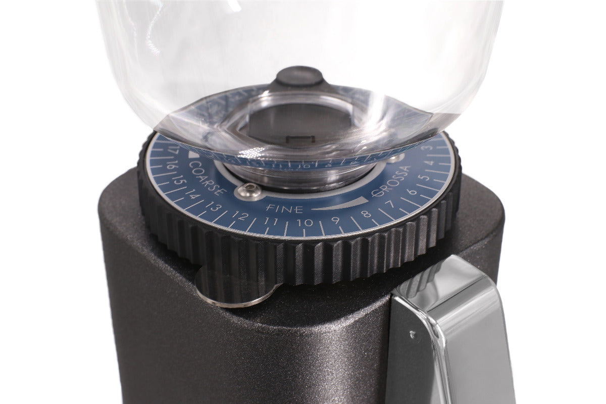 ECM C-Manuale 54 Anthrazit Coffee Grinder GR100001-00 blue adjustment detail