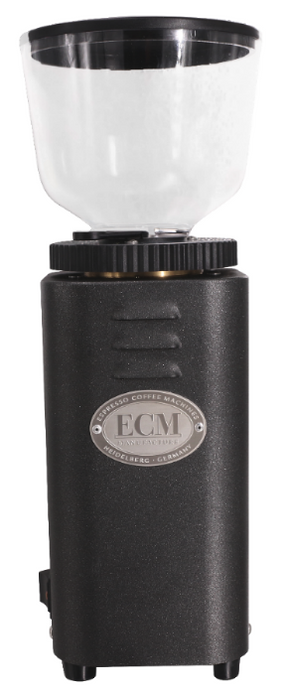 ECM C-Manuale 54 Anthrazite Coffee Grinder GR100001-00 back view with ECM logo