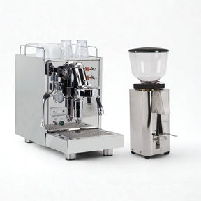 ECM Classika espresso machine and ECM C-Manuale 4 silver grinder special offer combo deal