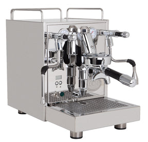 ecm mechanika max corner view espresso machine in silver 82295 / CM100008-00
