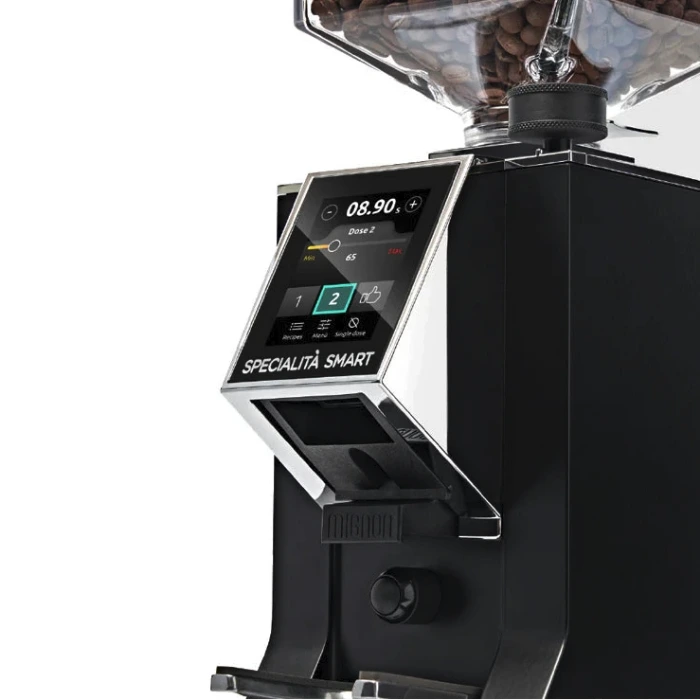 eureka mignon specialita smart grinder close up of screen