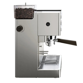 Lelit Kate espresso machine with grinder PL82T with portafilter side view