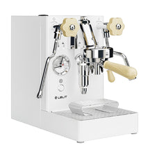 Lelit Mara X V2 white espresso machine corner