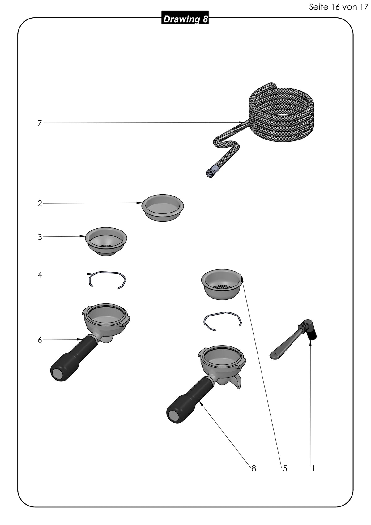Profitec Pro 700 Parts Diagram Accessories