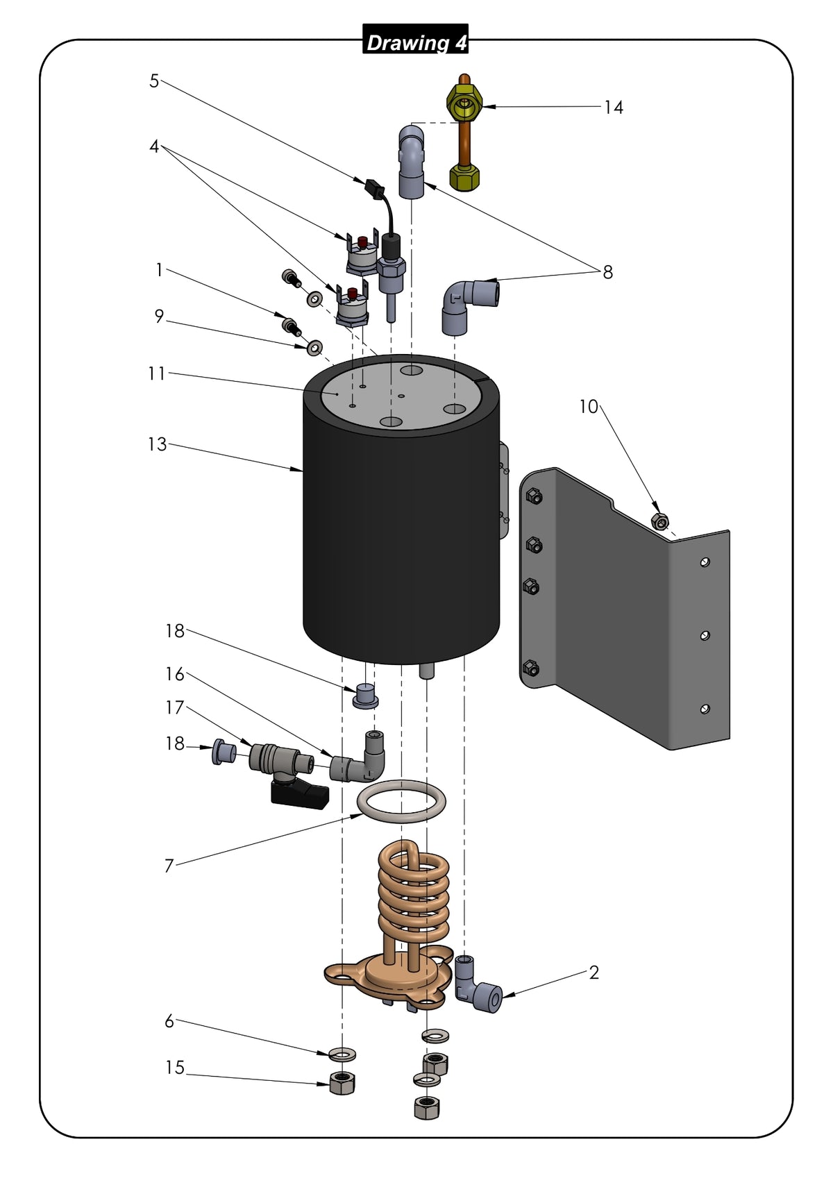 Profitec Pro 700 Parts Exploded Diagram Coffee Boiler