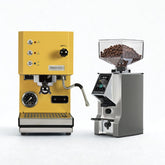 Combo Deal Profitec Go Yellow espresso machine and the Eureka Specialita Smart silver grinder special offer
