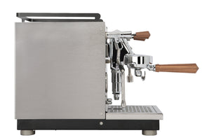 Profitec Jump CM500005-00 side of espresso machine with wooden handles