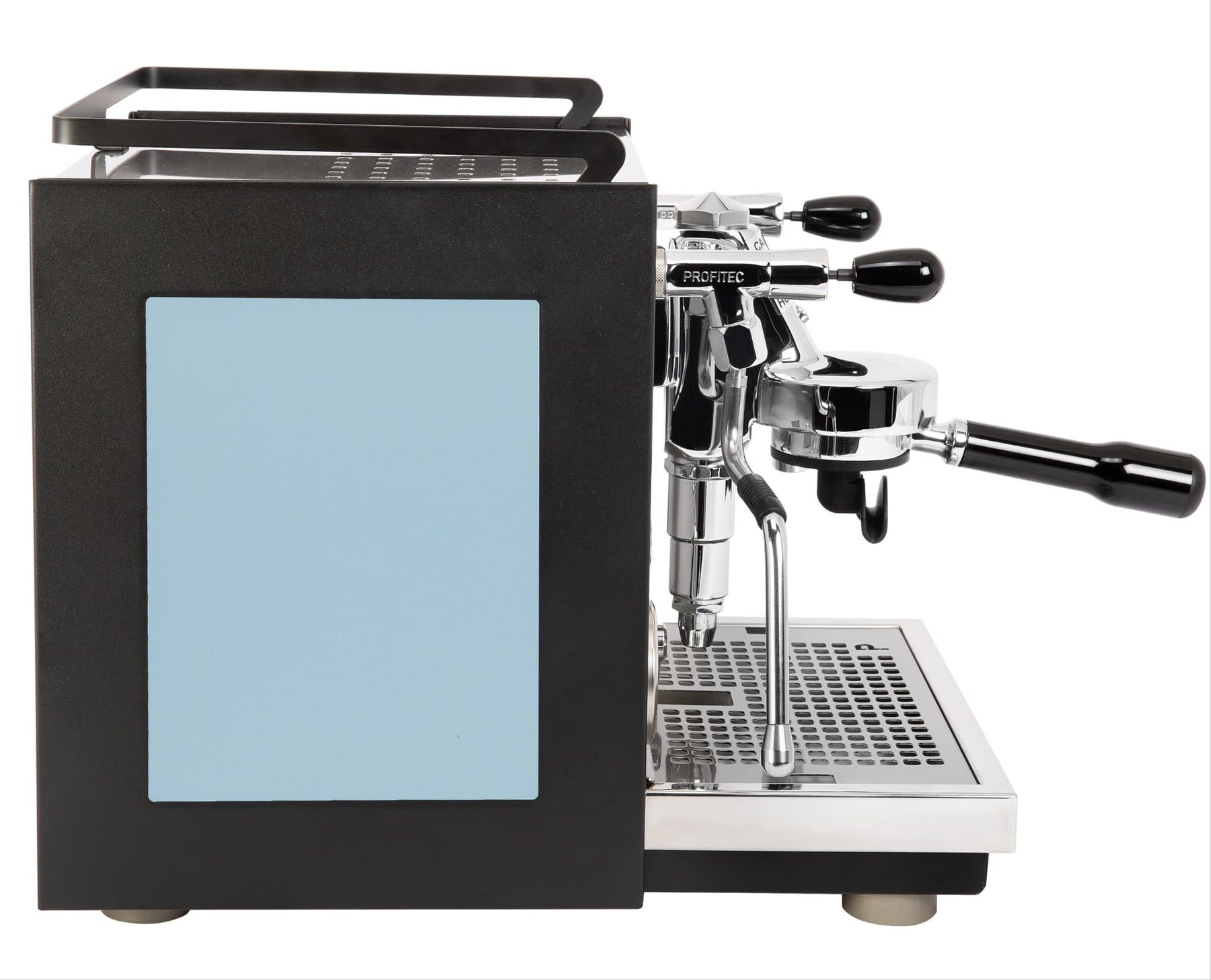 Profitec Ride espresso machine blue customisable side panel 
