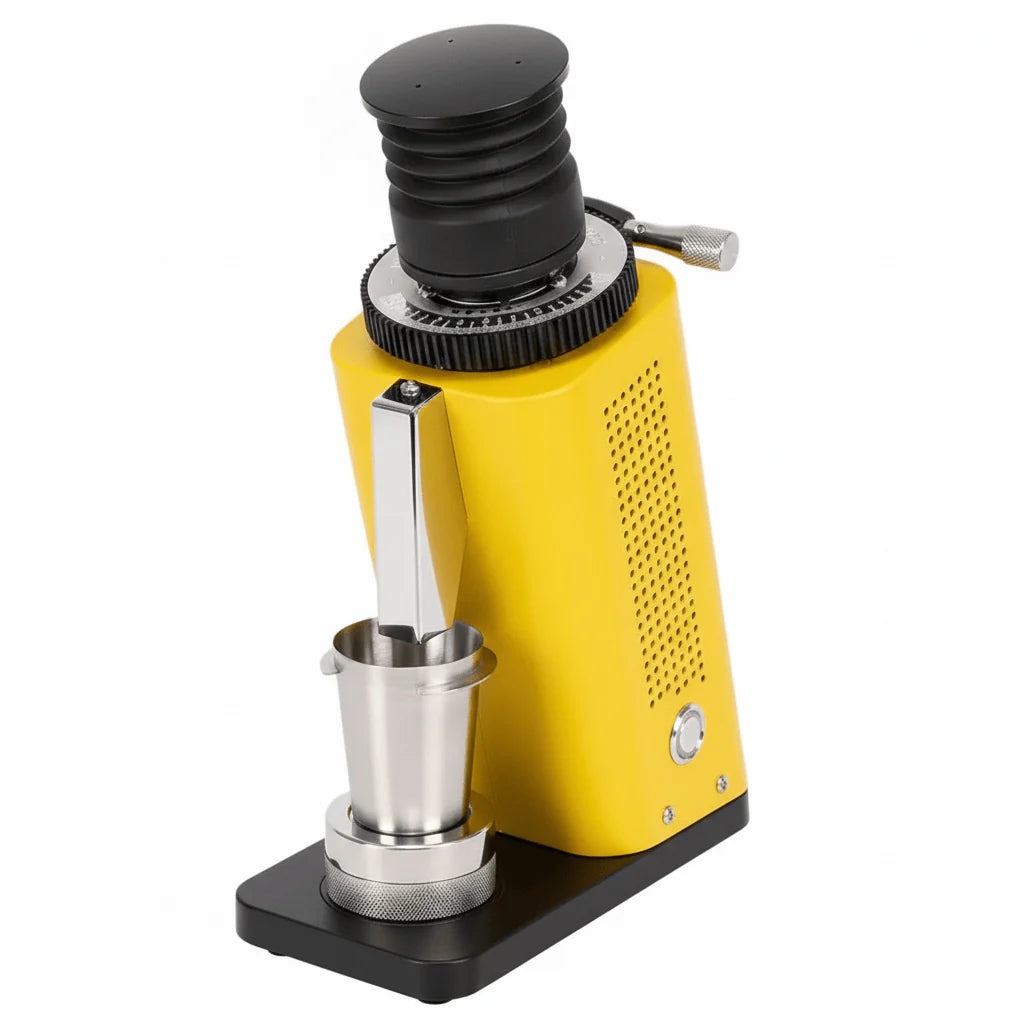 Profitec Twist SD54 Yellow Grinder GR500005-02UK corner view