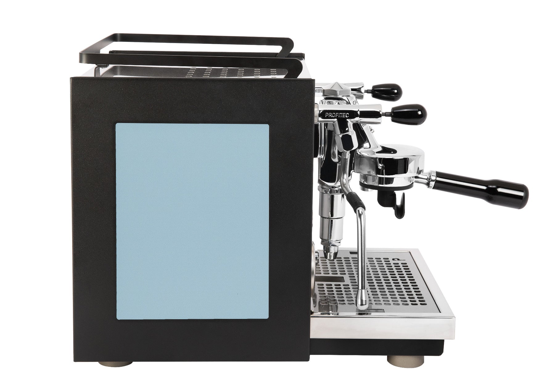 Profitec RIDE with blue magnetic side panel