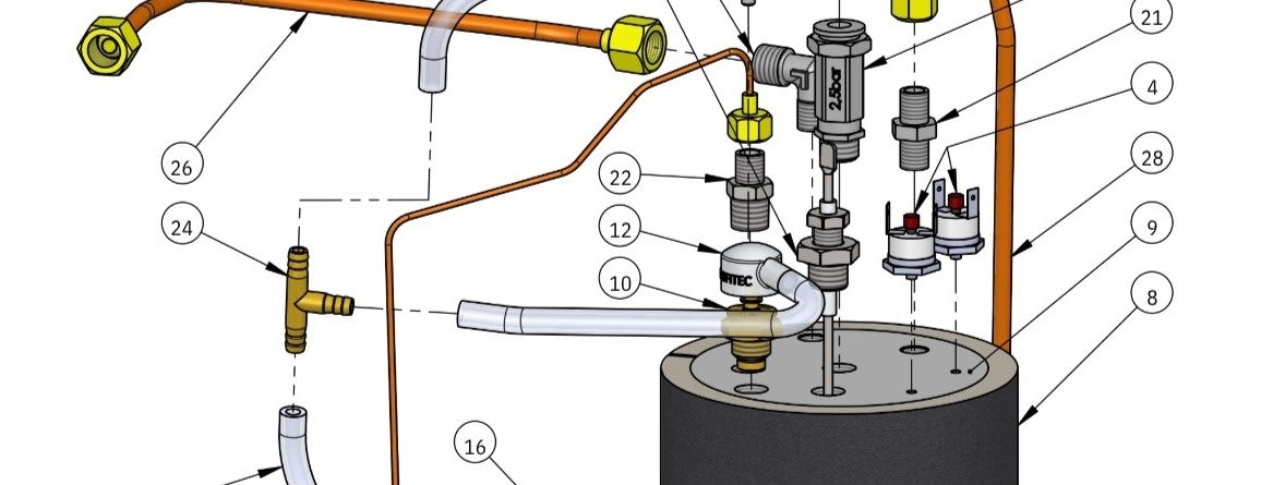 Link to exploded diagrams for spare prts of rancilio, profitec, lelit, ecm and gaggia