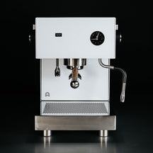 arkel tide white coffee machine with black background