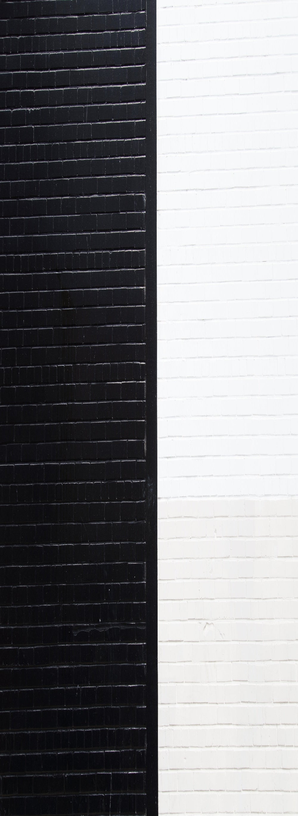 black and white brick wall