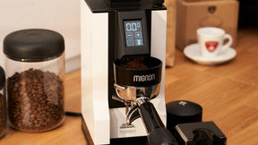 eureka mignon dosing funnel in use