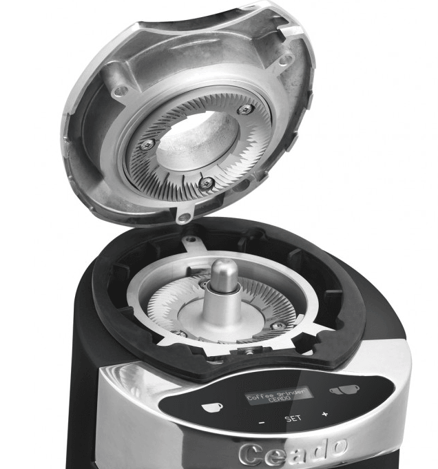 ceado espresso grinder e37s burr view
